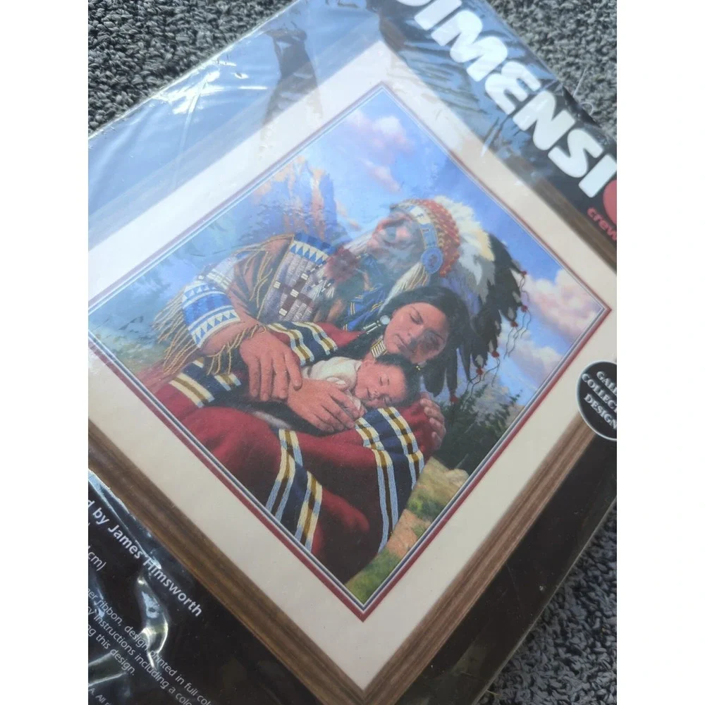 Vintage Dimensions Needlepoint Stitch Kit SIOUX FAMILY 14 X 16
